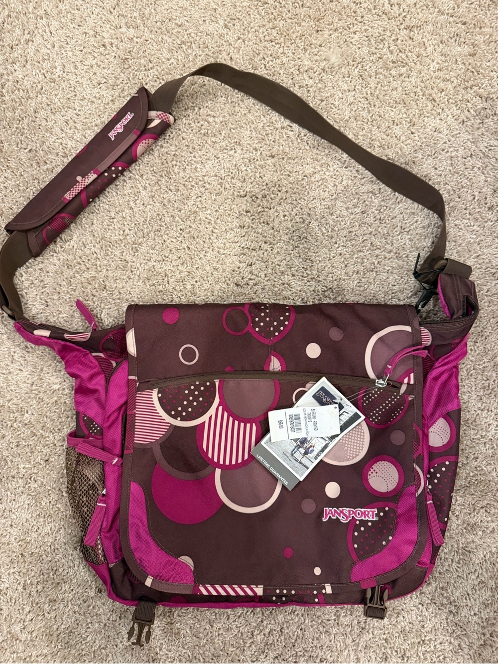 NEW With Tags Jansport Elefunk Large Computer Messenger Bag Laptop Backpack